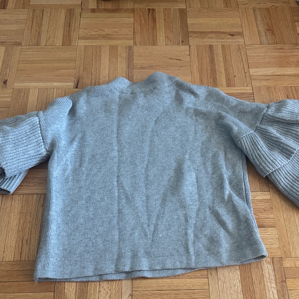 Endless Rose Light Blue Ruffled Sleeve Sweater - Picture 5 of 5